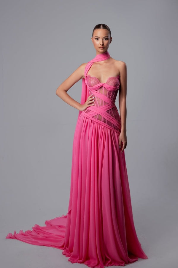 Strapless Pleated Long Prom Dress Sweetheart Sleeveless Custom