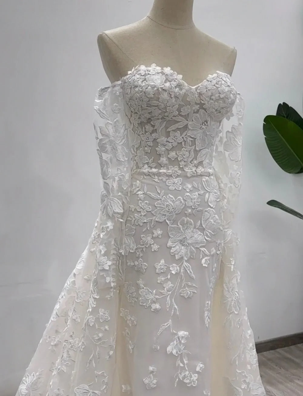 Neueste Hochzeitskleid Meerjungfrau 2 in 1 Herzausschnitt Mit Maßgefertigten Brautkleidern Vestidos De Novias