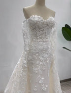 Neueste Hochzeitskleid Meerjungfrau 2 in 1 Herzausschnitt Mit Maßgefertigten Brautkleidern Vestidos De Novias