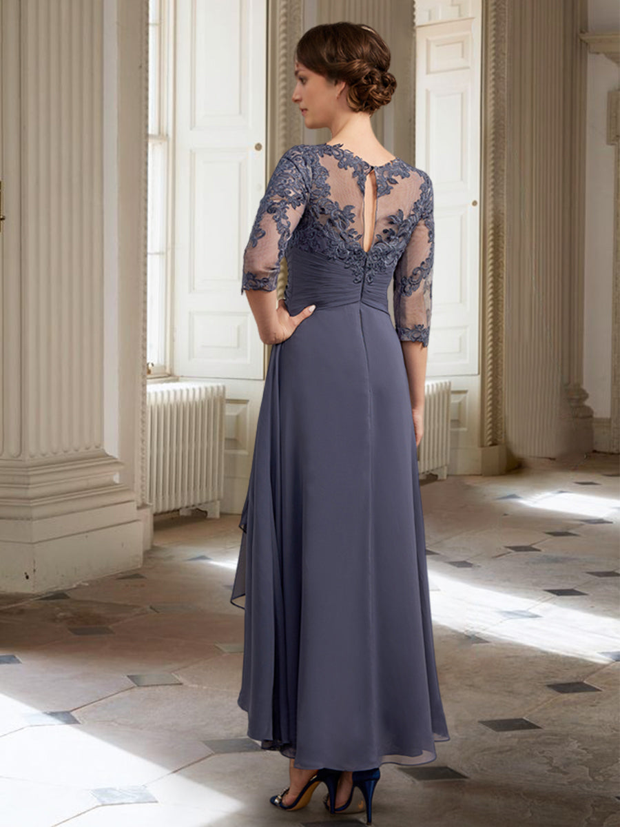 A-Linie/Princess-Linie Lange Ärmel Kleider für die Brautmutter mit Applikationen 