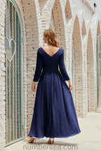 Abito da damigella Numbersea in chiffon, abito formale per festa, abito da sera 28016