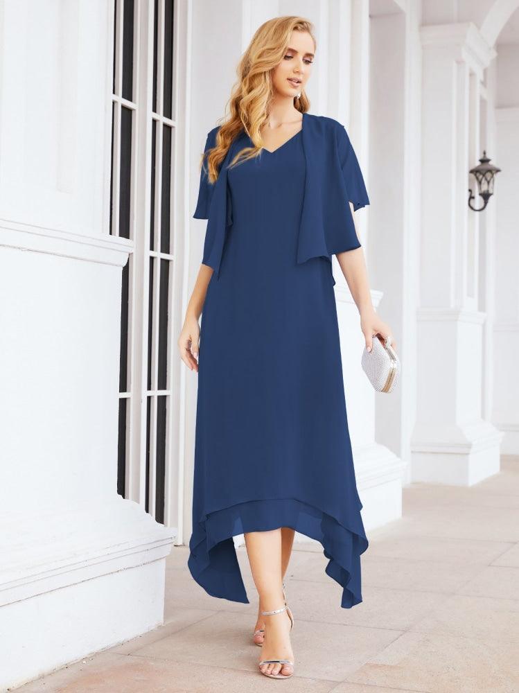 Vestido de Noiva de Duas Peças em Linha A para Mãe da Noiva Vestido de Festa Formal 28073