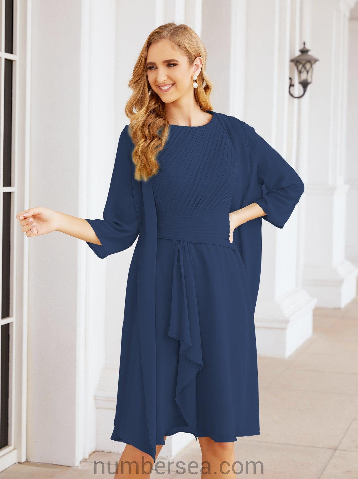 Vestidos para a Mãe da Noiva Vestido de Baile de Finalistas Vestido Casual Pregueado 28065