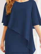 Robe de soirée formelle longue pour mère de la mariée avec cape à volants 28026