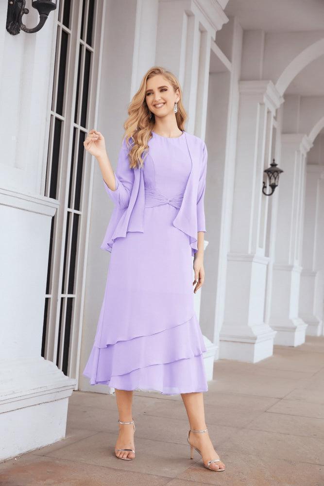 Vestido de Noiva de Duas Peças em Linha A para a Mãe da Noiva Vestido de Festa Formal 28072