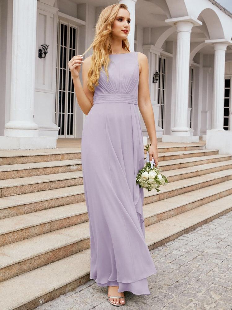 Abiti da damigella Numbersea per matrimonio con volant, lunghi, formali, da ballo 28039