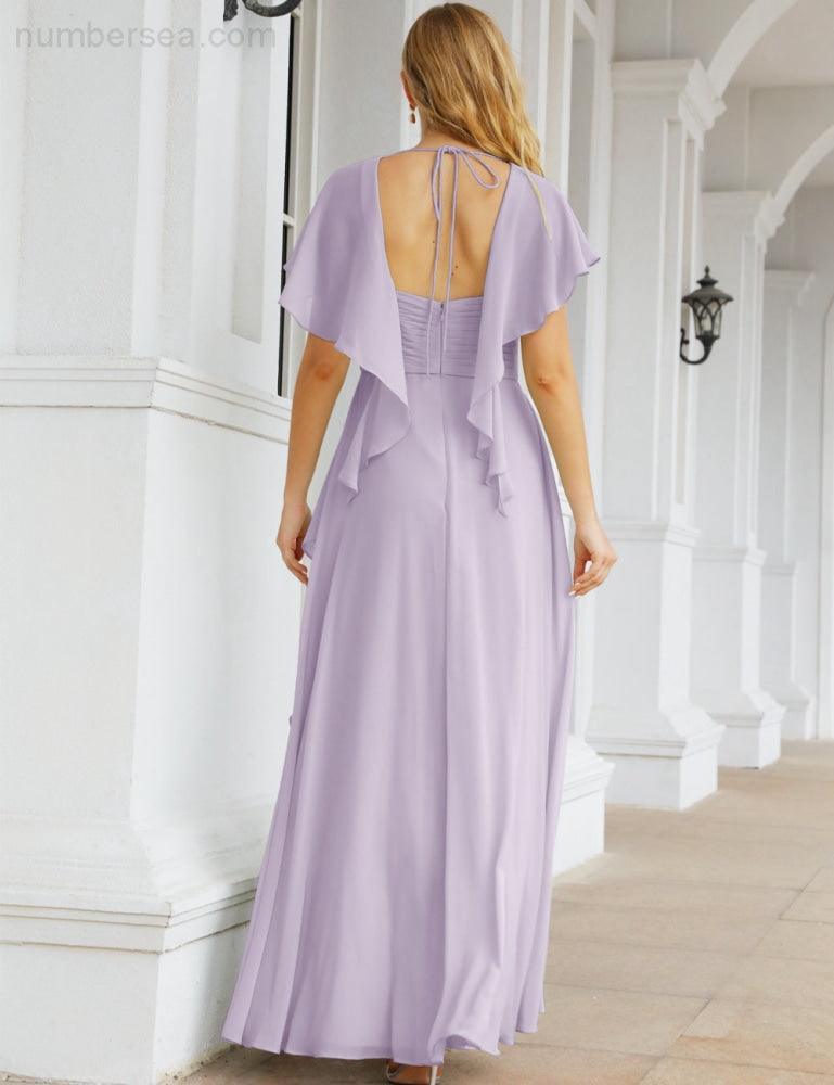 Abiti da damigella Numbersea senza schienale Abiti formali da ballo per festa serale Abito per madre della sposa 28040