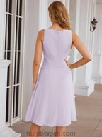 Vestidos para a Mãe da Noiva Vestido de Baile de Finalistas Vestido Casual Pregueado 28065
