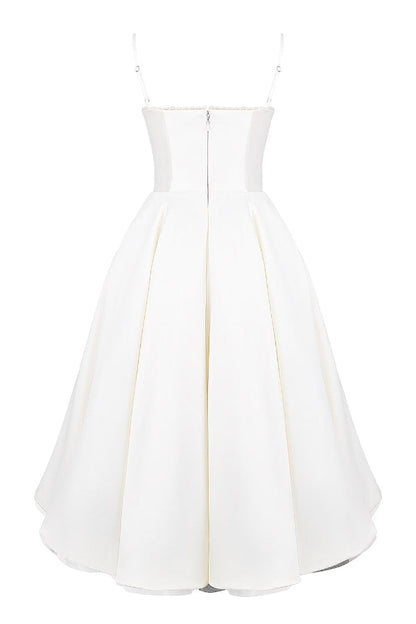 Ärmelloses Tutu-Maxikleid mit Strumpfhaltern und V-Ausschnitt 