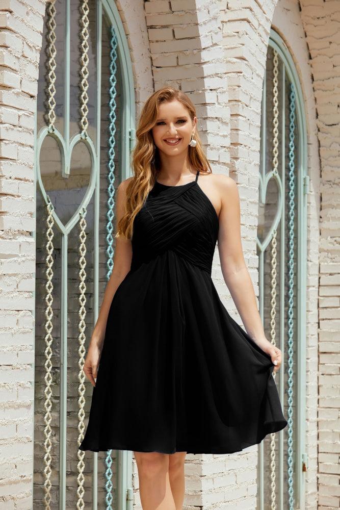 Vestidos de Baile sem Mangas para Receção em Casa, Cocktail Formal e Baile de Finalistas 28014