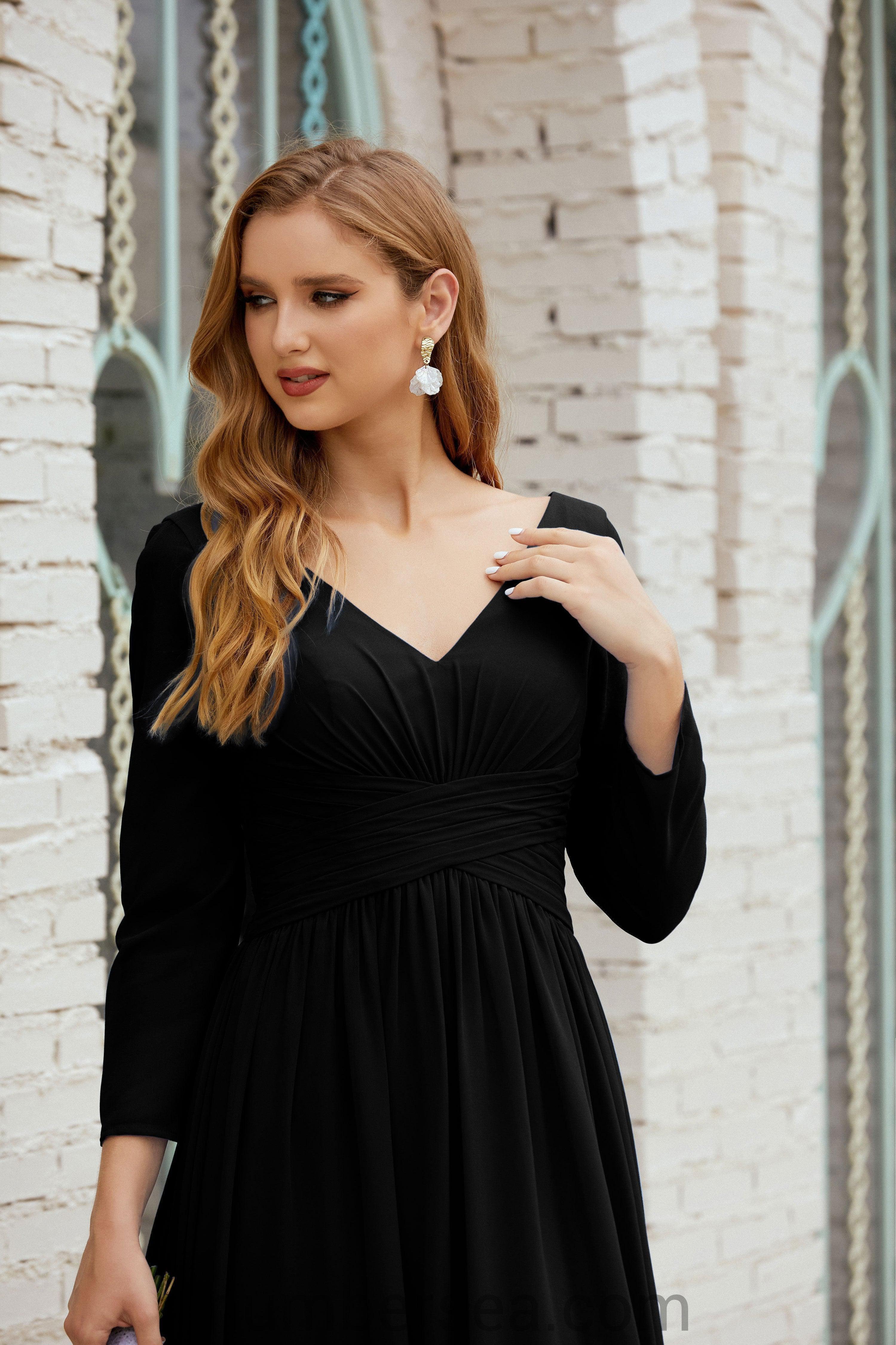 Abito da damigella Numbersea in chiffon, abito formale per festa, abito da sera 28016