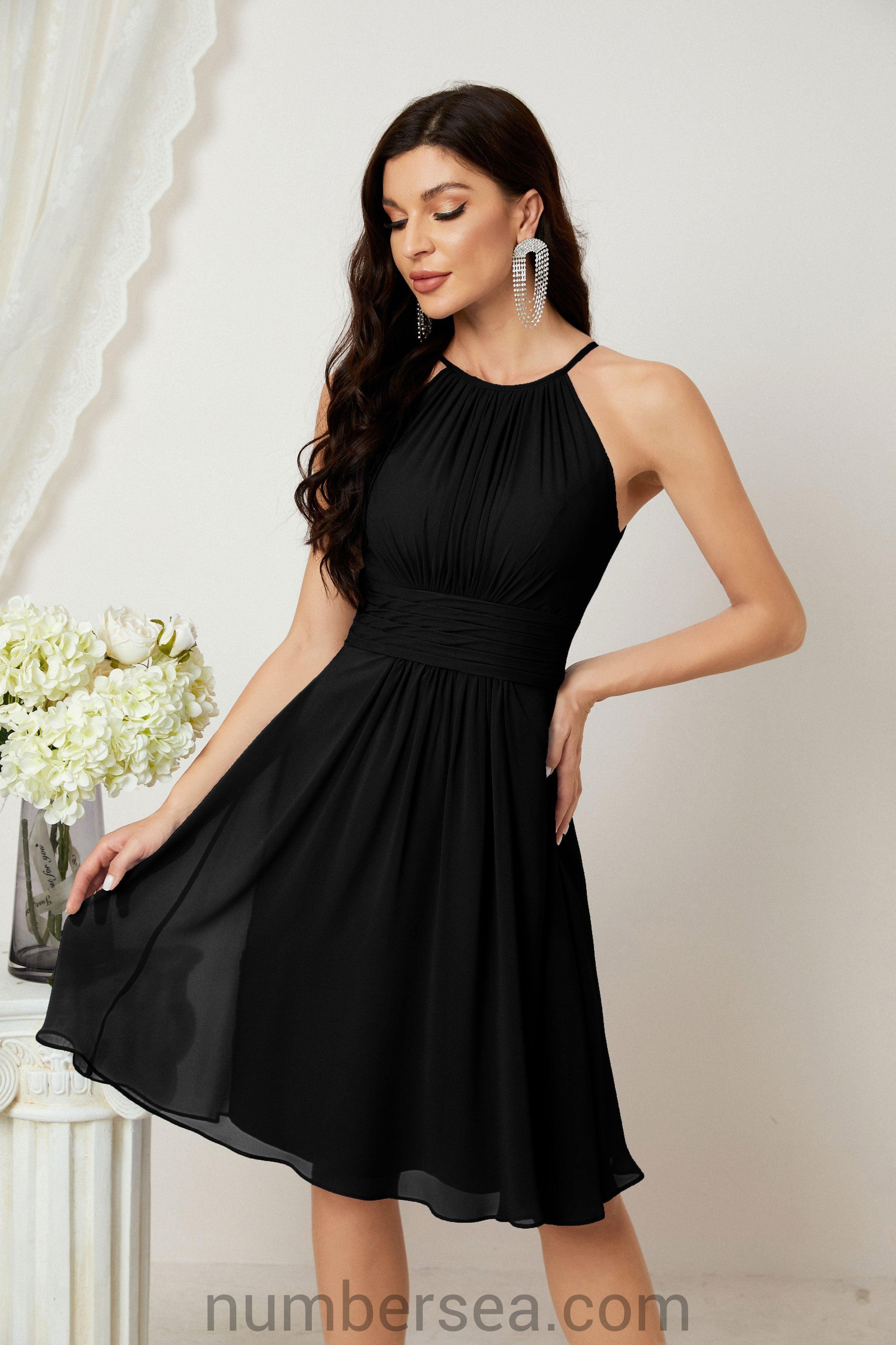 Robe de soirée formelle pour bal de fin d'études ou cocktail Halter 28011