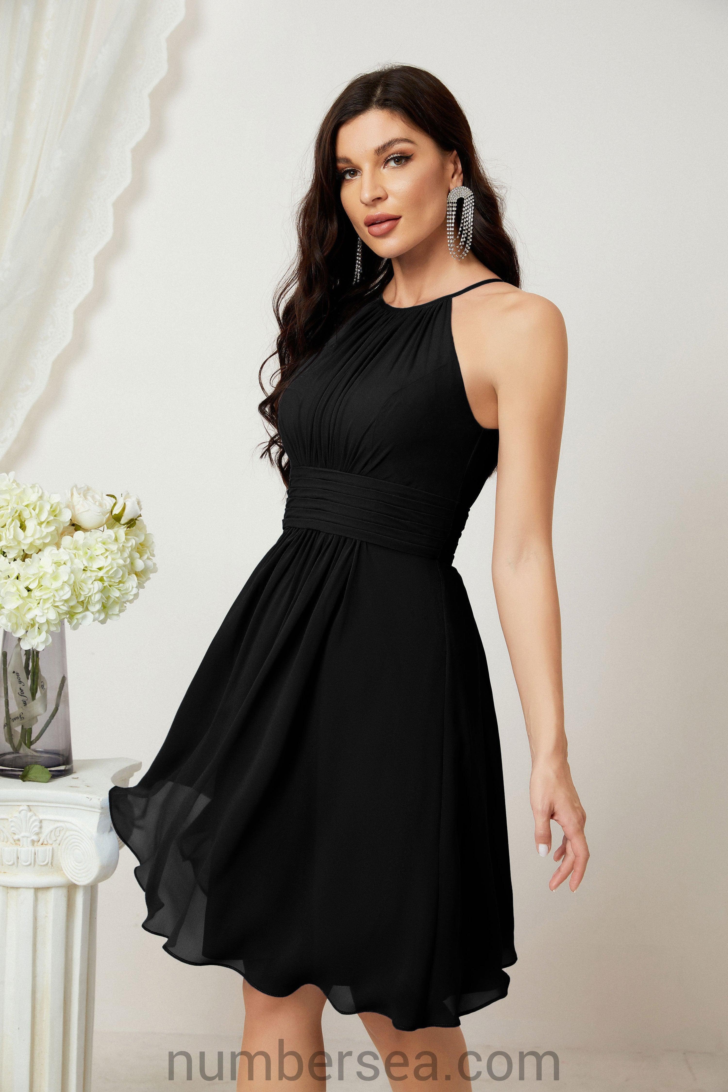 Robe de soirée formelle pour bal de fin d'études ou cocktail Halter 28011