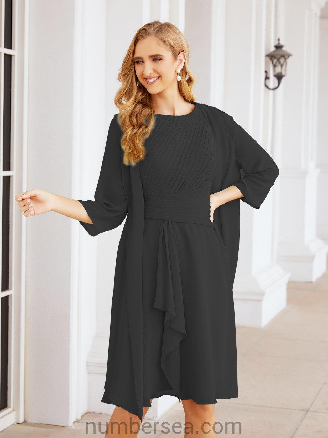 Vestidos para a Mãe da Noiva Vestido de Baile de Finalistas Vestido Casual Pregueado 28065