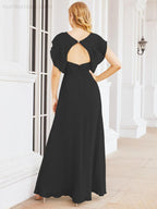 Abiti da damigella Numbersea con mantella, abito formale da ballo, abiti con schiena scoperta per madre della sposa 28058
