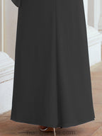 Robe de soirée formelle longue pour mère de la mariée avec cape à volants 28026