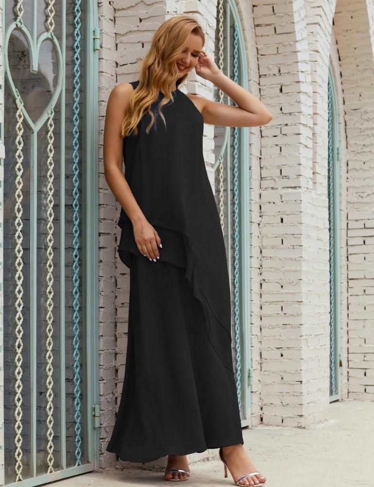 Vestido Longo de Chiffon para Mães da Noiva de Tamanho Grande, para Damas de Honra e Baile de Finalistas, Modelo 28019