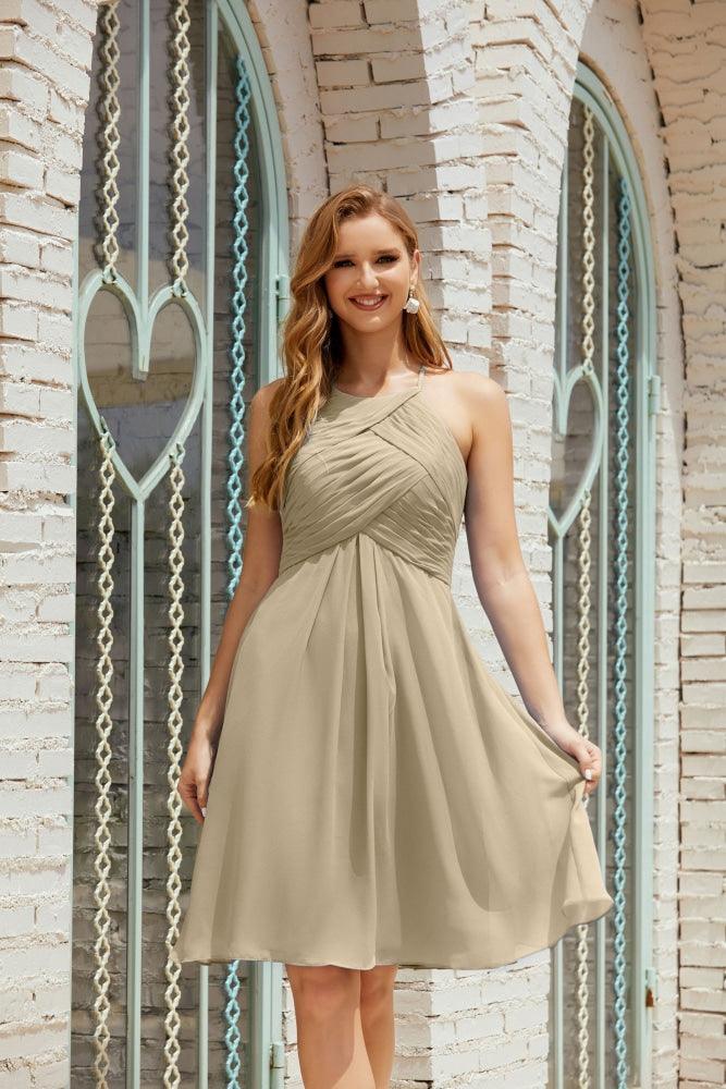 Vestidos de Baile sem Mangas para Receção em Casa, Cocktail Formal e Baile de Finalistas 28014