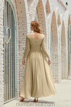 Abito da damigella Numbersea in chiffon, abito formale per festa, abito da sera 28016