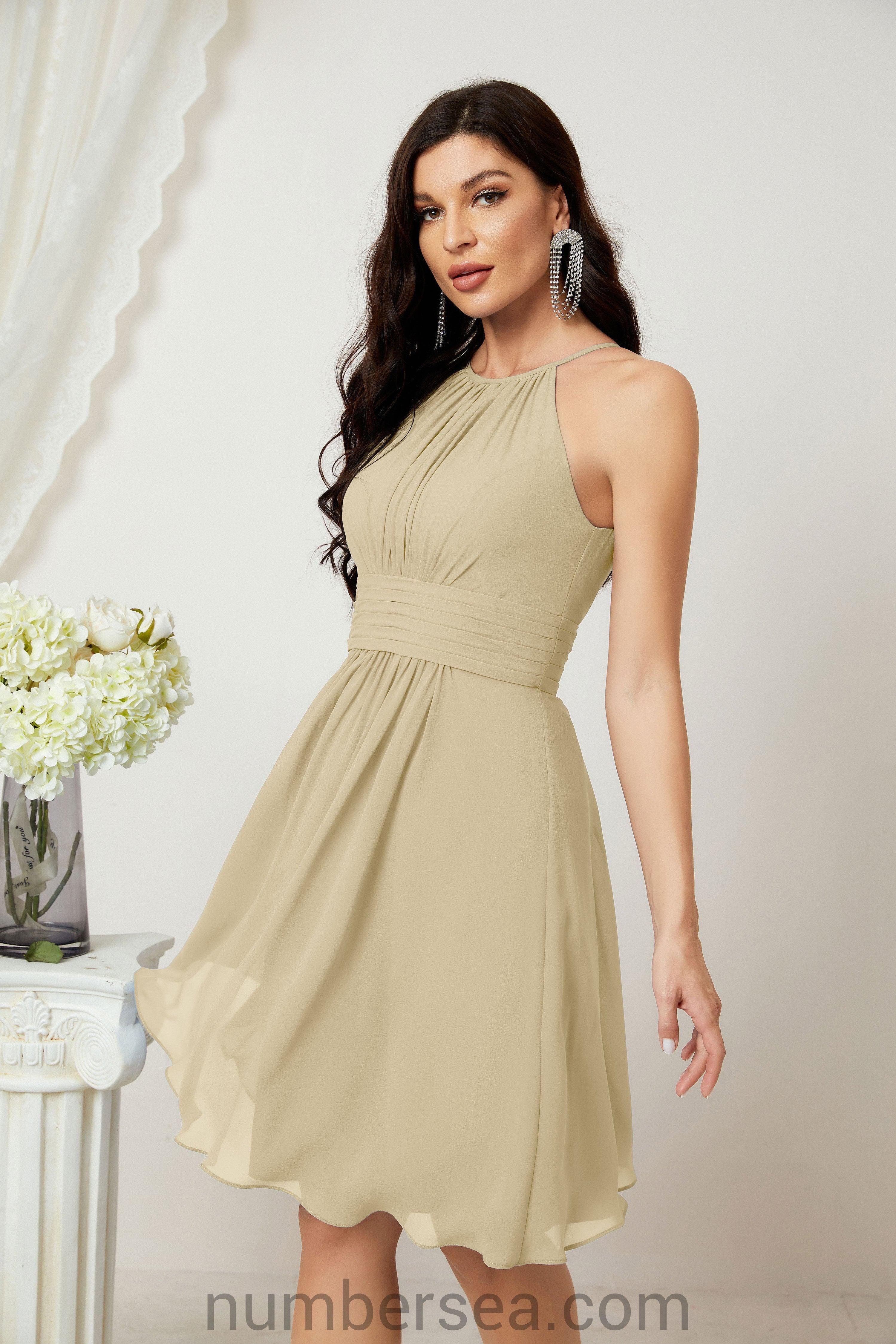 Robe de soirée formelle pour bal de fin d'études ou cocktail Halter 28011