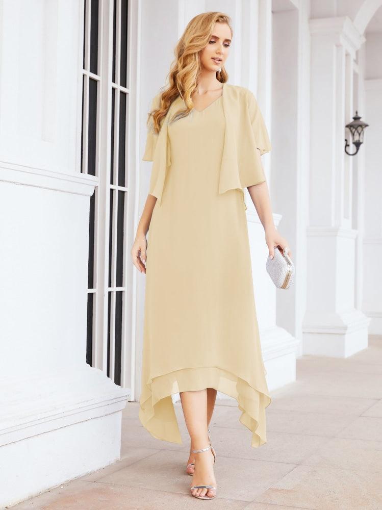 Vestido de Noiva de Duas Peças em Linha A para Mãe da Noiva Vestido de Festa Formal 28073