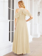 Robes longues de demoiselle d'honneur Numbersea à épaules dénudées, fente latérale, robes de bal formelles pour fête et mariage 28070