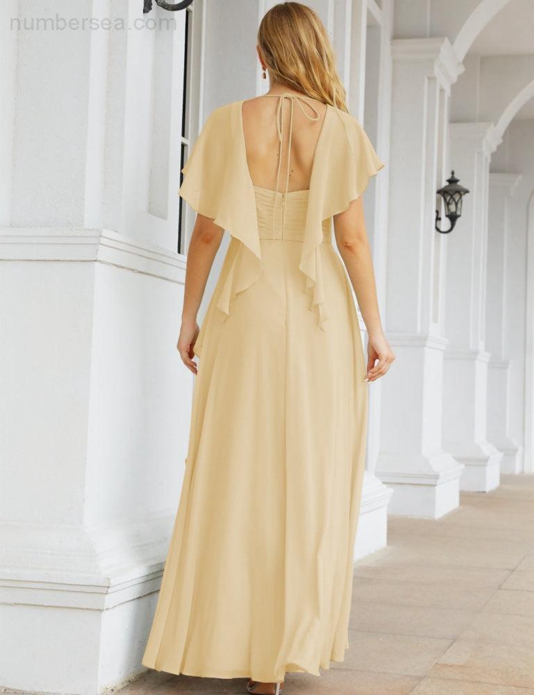 Abiti da damigella Numbersea senza schienale Abiti formali da ballo per festa serale Abito per madre della sposa 28040