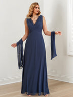 A-Line/Princess V-Neck Floor-Length Mother of the Bride Dresses