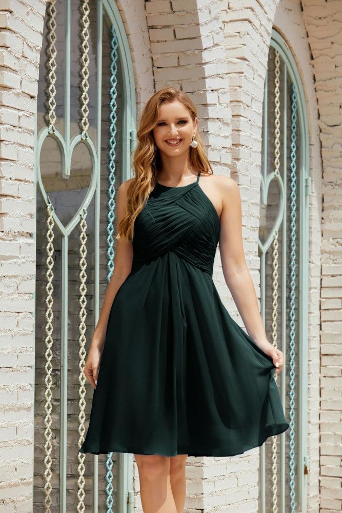Vestidos de Baile sem Mangas para Receção em Casa, Cocktail Formal e Baile de Finalistas 28014