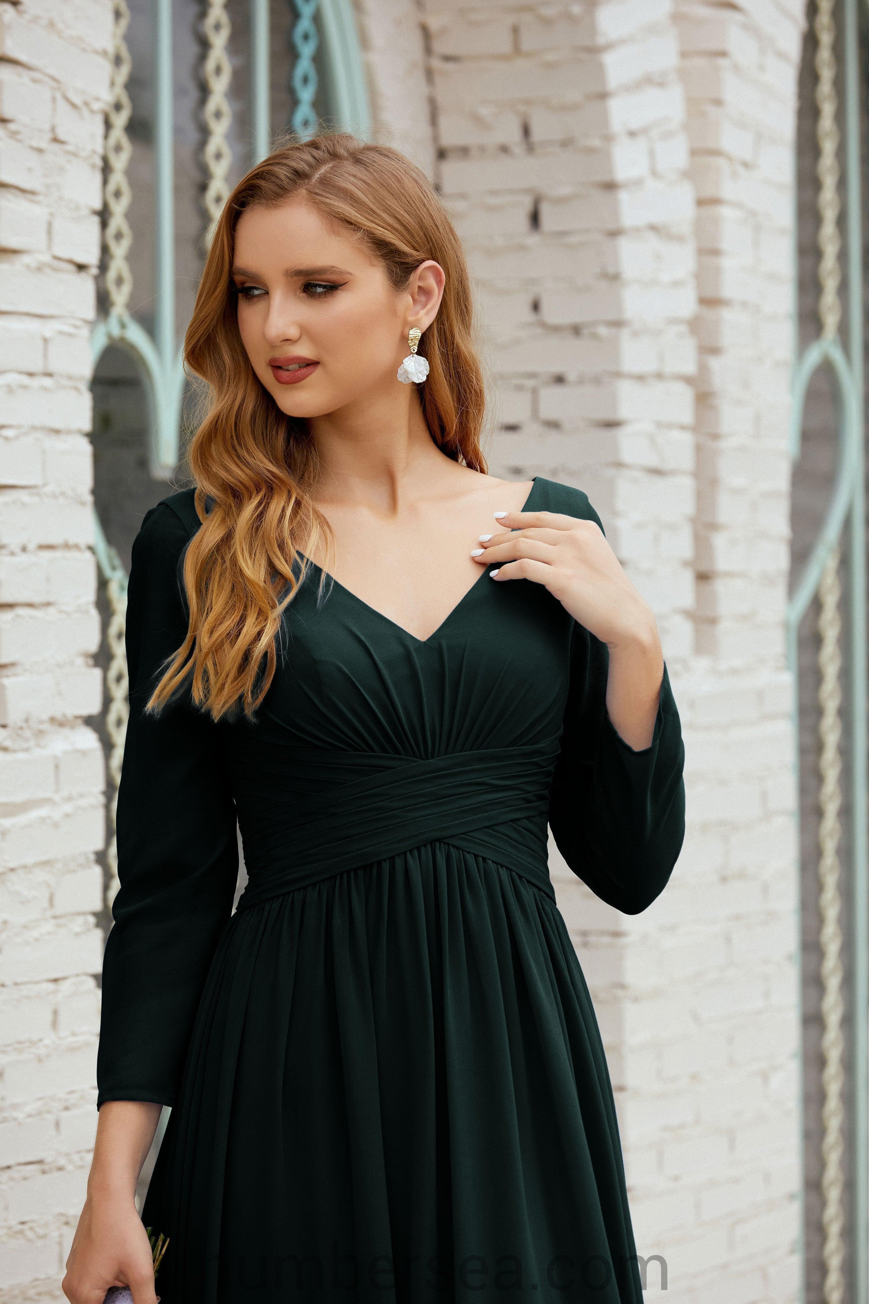 Abito da damigella Numbersea in chiffon, abito formale per festa, abito da sera 28016