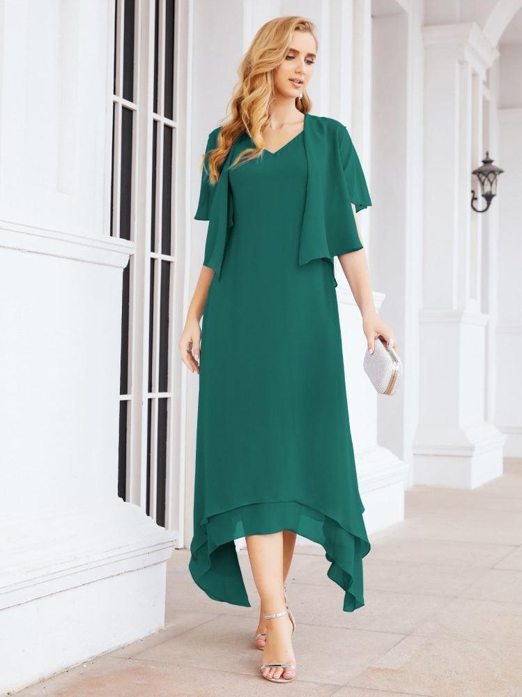 Vestido de Noiva de Duas Peças em Linha A para Mãe da Noiva Vestido de Festa Formal 28073