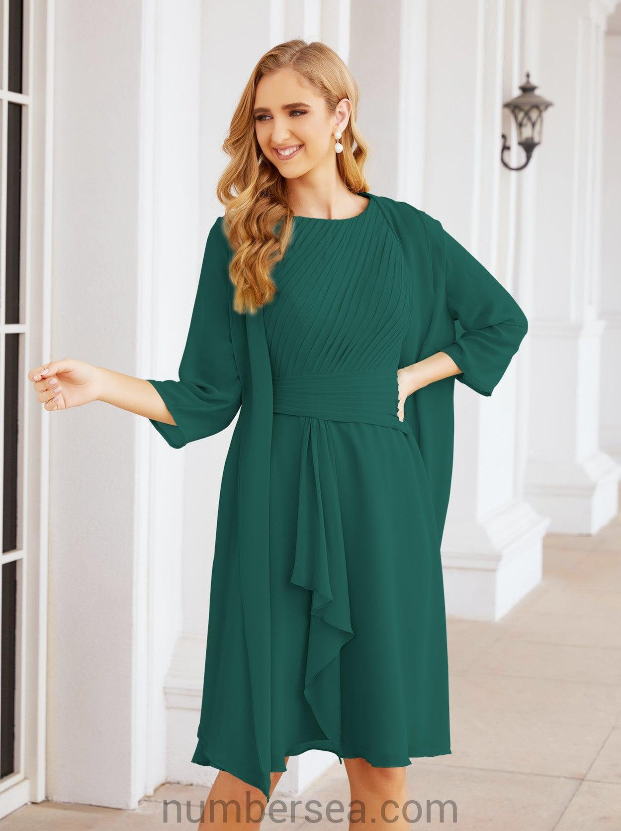 Vestidos para a Mãe da Noiva Vestido de Baile de Finalistas Vestido Casual Pregueado 28065