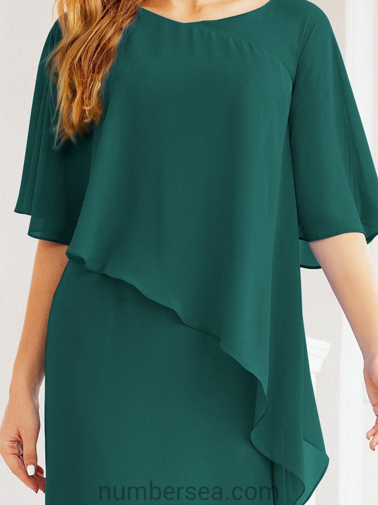 Robe de soirée formelle longue pour mère de la mariée avec cape à volants 28026