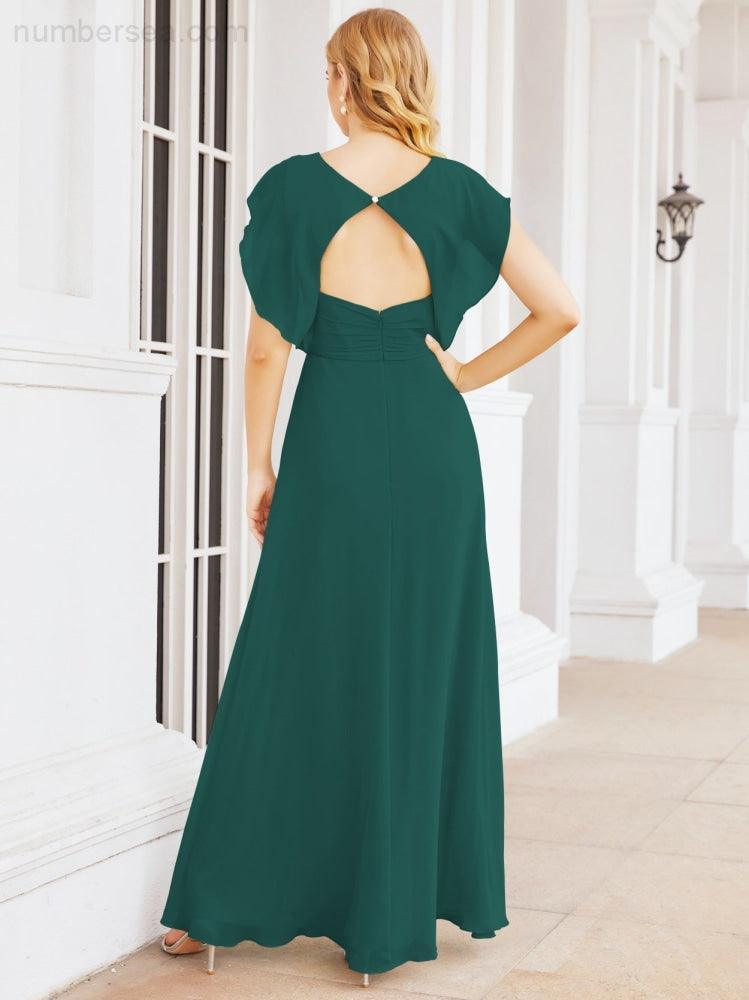 Abiti da damigella Numbersea con mantella, abito formale da ballo, abiti con schiena scoperta per madre della sposa 28058