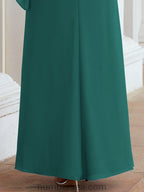 Robe de soirée formelle longue pour mère de la mariée avec cape à volants 28026