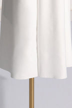 Elegante, solide Metall-Accessoires, Dekoration, Falten, O-Ausschnitt, Abendkleider (3 Farben) 