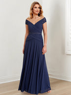 Floor Length Off The Shoulder Mother Of The Bride Dresses A Line Princess