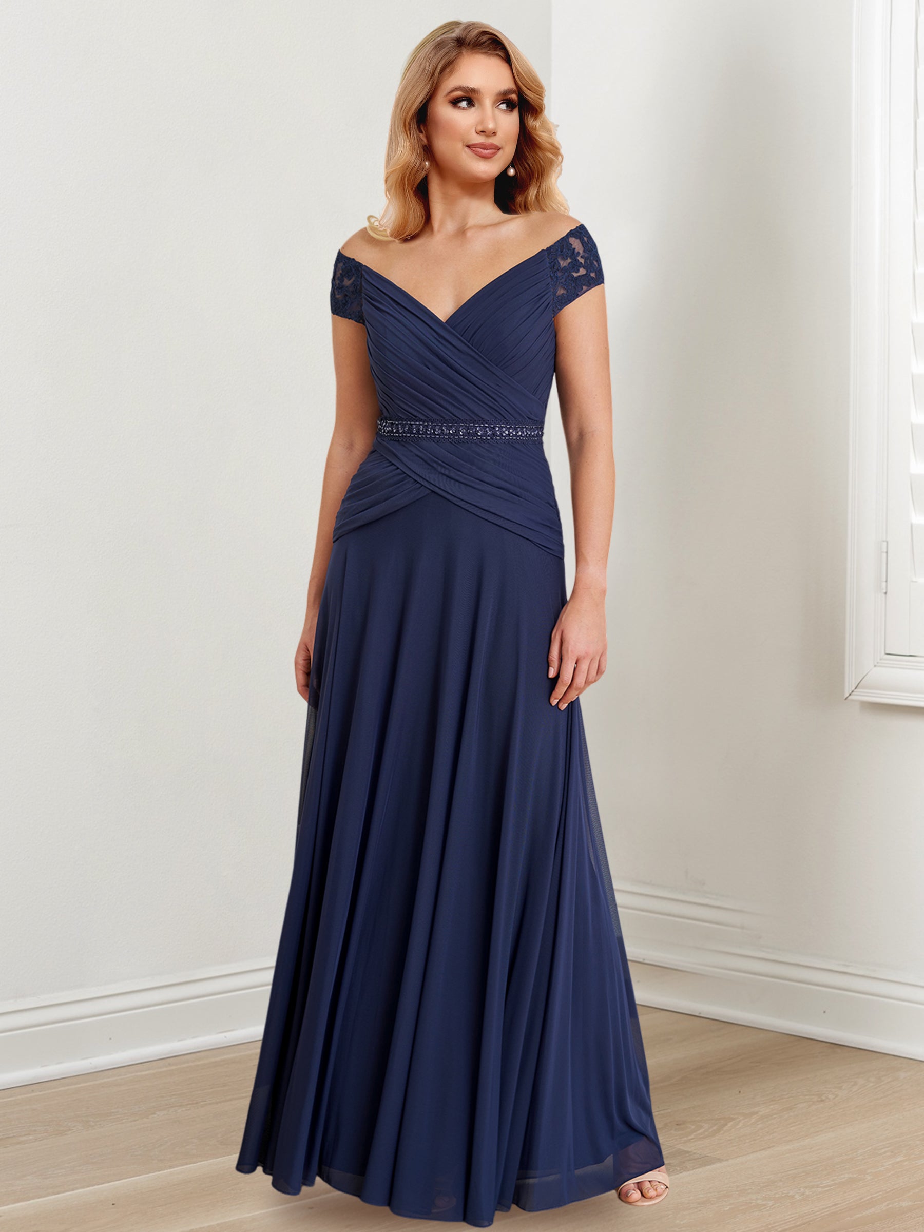 Floor Length Off The Shoulder Mother Of The Bride Dresses A Line Princess