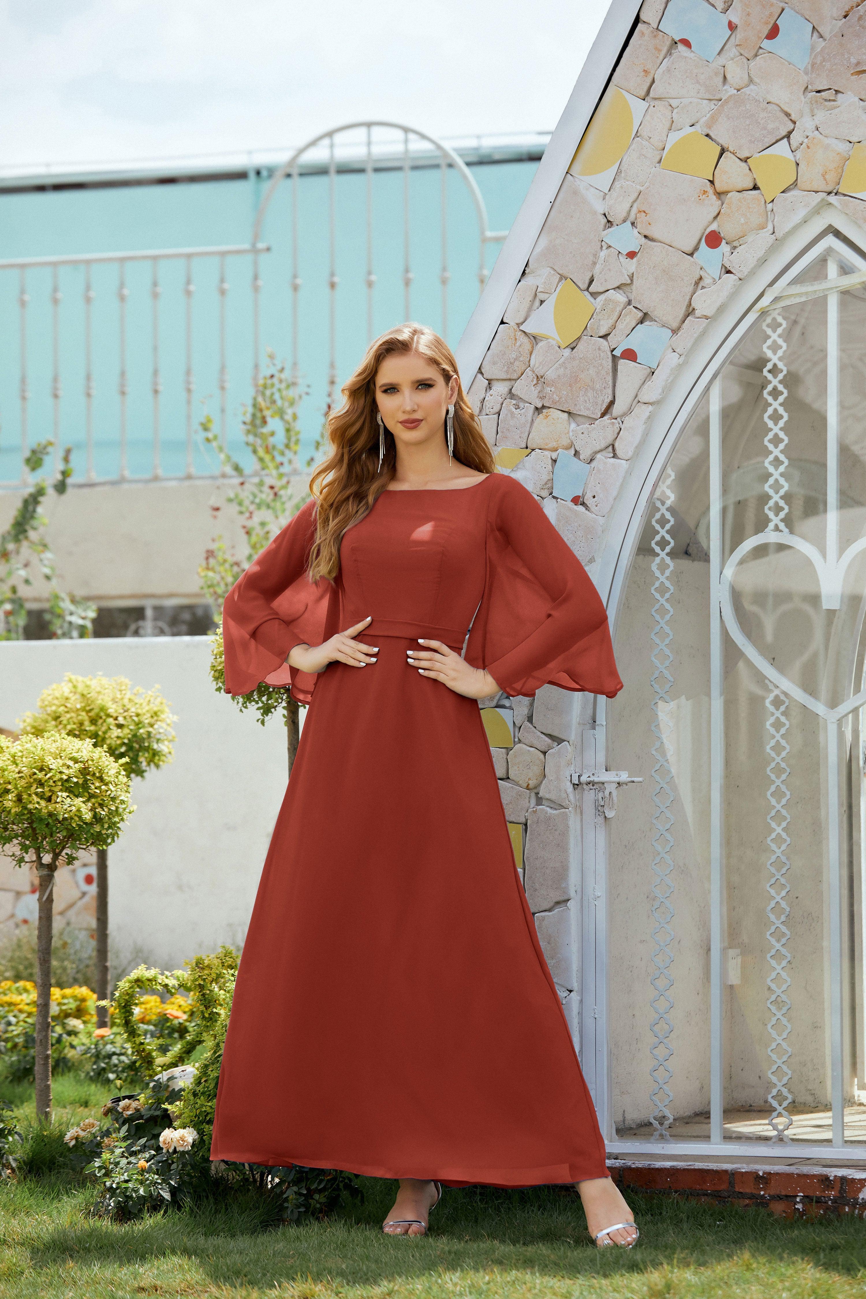 Vestidos para a Mãe da Noiva Vestido de Baile Formal para Convidados de Casamento 28012