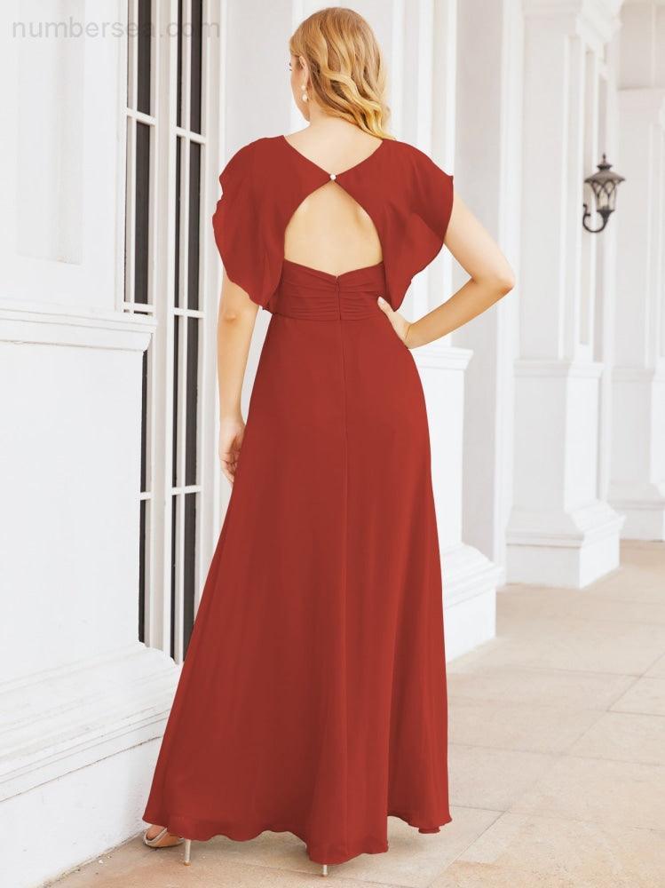 Abiti da damigella Numbersea con mantella, abito formale da ballo, abiti con schiena scoperta per madre della sposa 28058