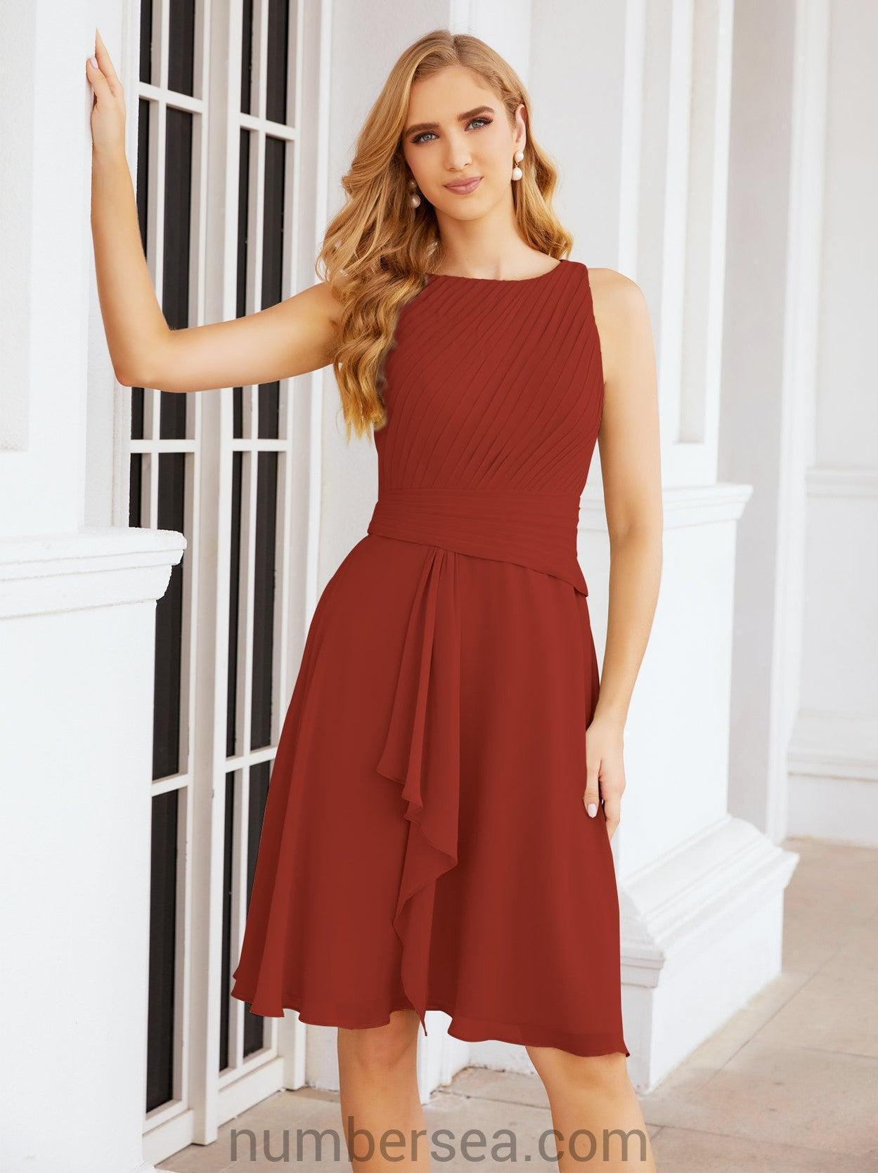 Vestidos para a Mãe da Noiva Vestido de Baile de Finalistas Vestido Casual Pregueado 28065