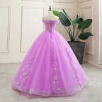 Abito Viola per Quinceañera Classico da Principessa a Sfera Y299