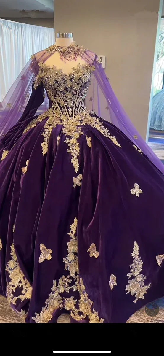 Robes de bal éblouissantes pour princesse violette Quinceañera, robe violette douce seize ans Y6560