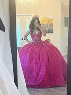 Glitzer Ärmelloses Kleid für die Fünfzehnjährige Ballkleid, Kleid für den sechzehnten Geburtstag Y7405