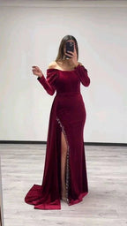 Abito da sera aderente sexy con spalle scoperte Y5803