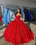 Robe de bal rouge élégante pour Quinceañera et bal de fin d'année, pour Sweet 16 Y2059