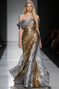 Vestido de Noite Longo com Lantejoulas Brilhantes, Ombros Descobertos, Estilo Sereia, Vestido de Baile Y8393