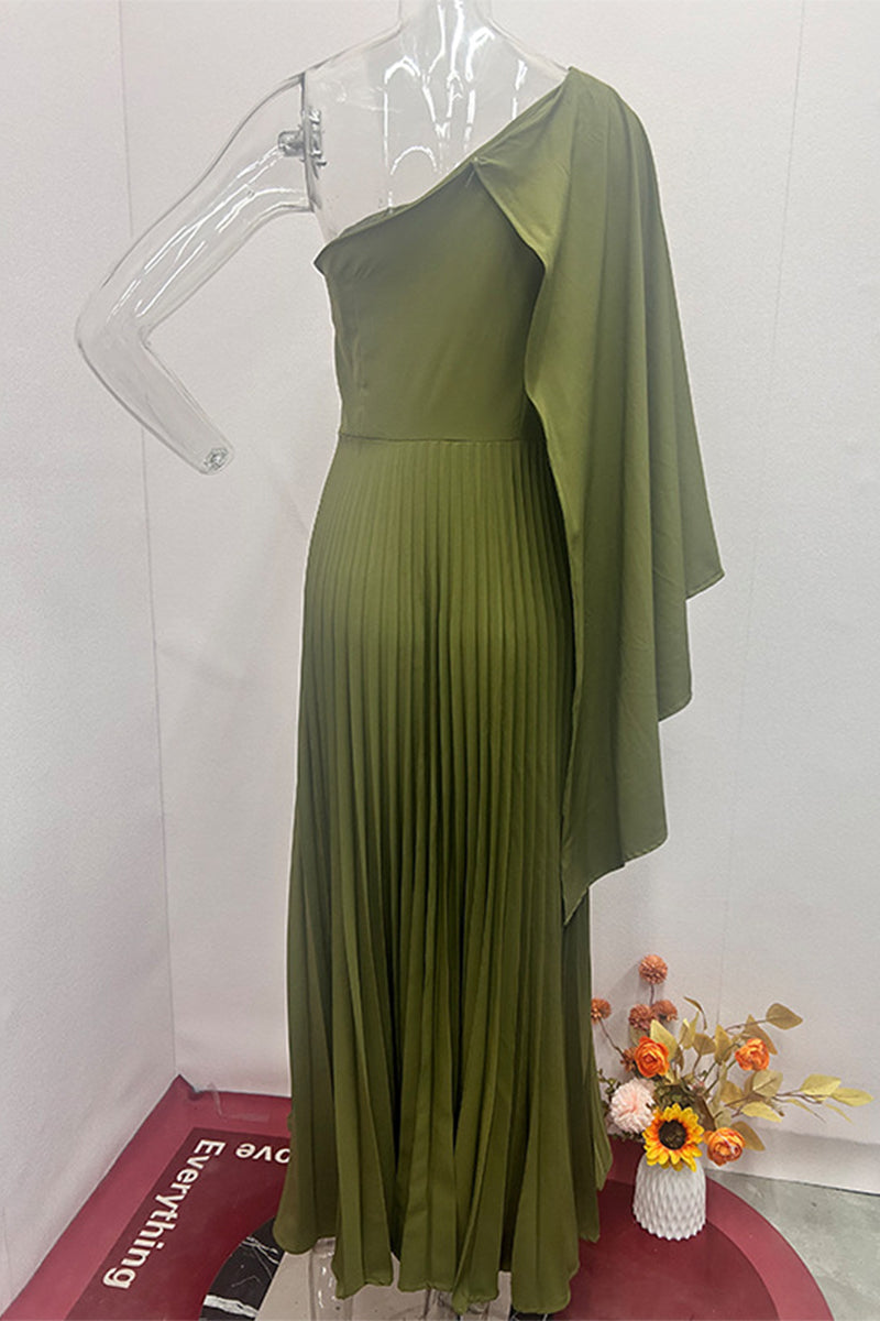 Elegante Abendkleider mit fester Falte, strähniger Selvedge und plissiertem schrägem Kragen 