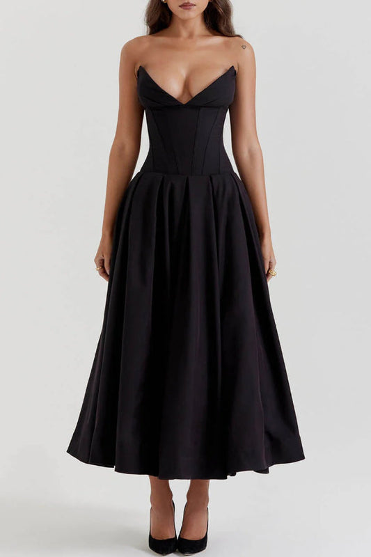 Trägerloses Midikleid Milady