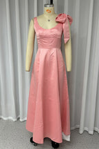 Abiti da sera sexy a collo a U, unicolore, allacciati con lacci